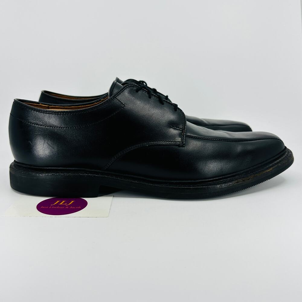 Allen Edmonds Men's Warren Black Leather Bicycle Toe Oxford Shoes Size 9.5 C